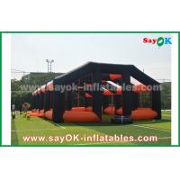 China Inflatable House Tent 20m Orange And Black Oxford Cloth Inflatable Air Tent House For Outdoor Event factory
