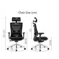 China ODM Swivel Tilt Chair Ergonomic Mesh Task Chair With Leatherette Back factory
