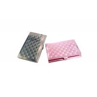 China Fashionable Aluminium Business Card Carrying Case Elegant Pink Design for sale