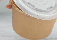 China Recyclable Kraft Paper Bowls , Customized Small Paper Soup Bowls With Lids factory