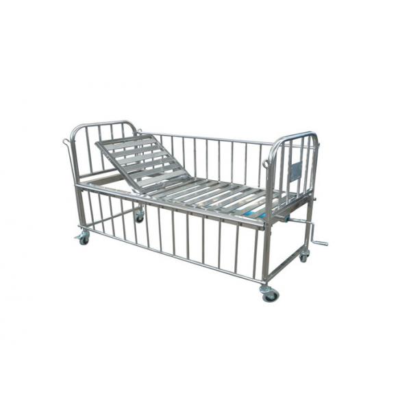 Quality Medical Pediatric Children One Crank Beds Hospital Baby Bed Full Stainless Steel ALS - BB005 for sale