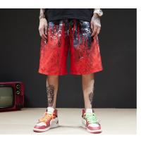 Quality Digital Offset Printing Gradual Mens Red Boardshorts With Pockets for sale