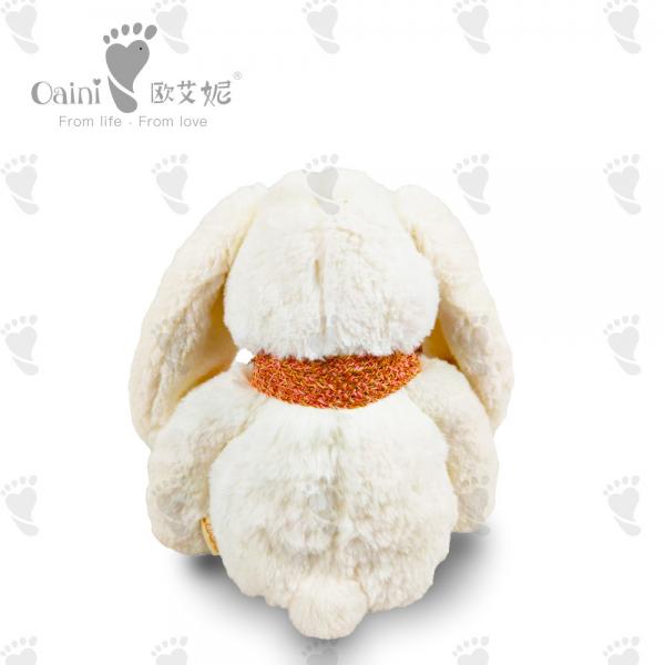 Quality 24 X 38cm Baby Cotton Small White Bunny Stuffed Animal Earth Friendly for sale
