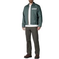 Quality Custom Logo Bomber Jacket Men OEM Zip Up Jackets Stylish Canvas Jackets Coat For Men for sale