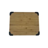 China Sustainable Personalized Custom Bamboo Cutting Board With Silicone Non Slip Pad factory