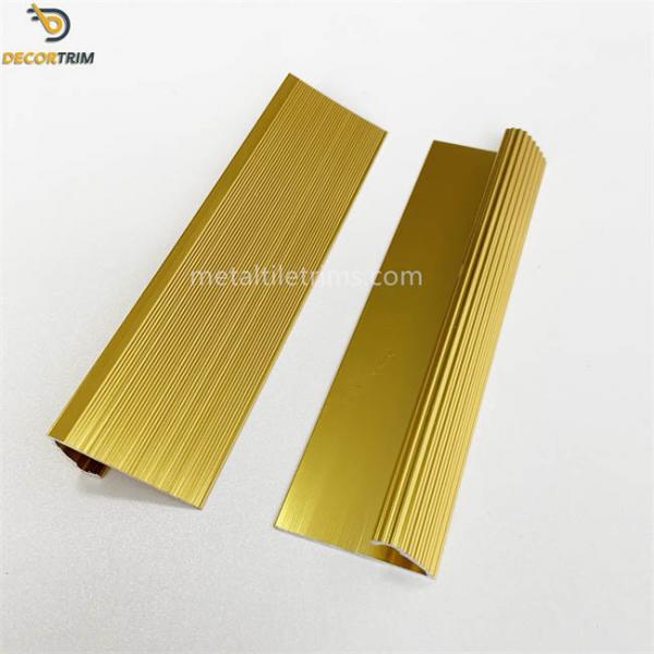 Quality Fluted Edge Curved Carpet Transition Strip Aluminum Alloy 6063 Material for sale
