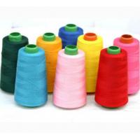 Quality Embroidery Dyed Polyester Yarn 20 / 2 100% Polyester Sewing Thread For Jeans for sale