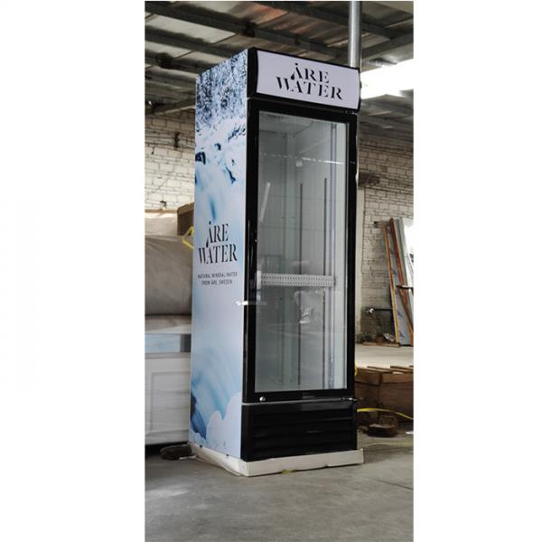 Quality Fan Cooling Commercial Glass Door Coolers 360L Convenience Store Display Cooler for sale