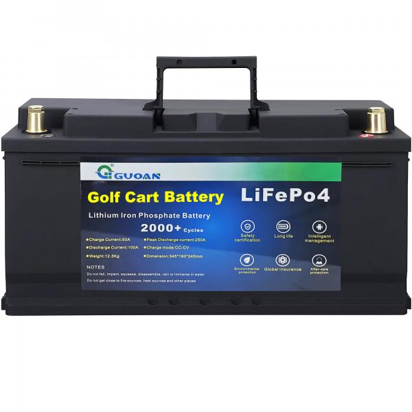 Quality Lifepo4 Battery For Golf Cart 12V Deep Cycle Lithium Golf Cart Batteries for sale