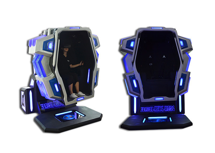 China Single Player 360 Degree VR Pod Flight Simulator / 9D VR Chair factory