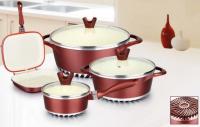 China cookware set with energy-saving bottom nonstick cookware set aluminium cookware set factory