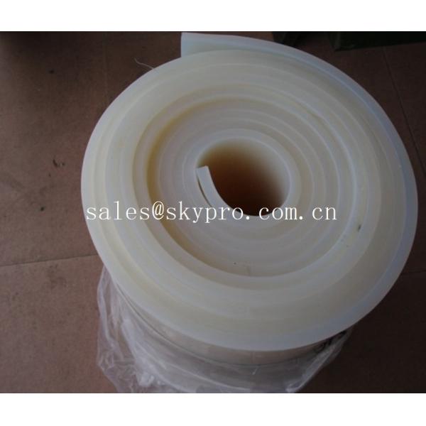 Quality FDA approved food grade rubber sheet roll support white / beige color. for sale