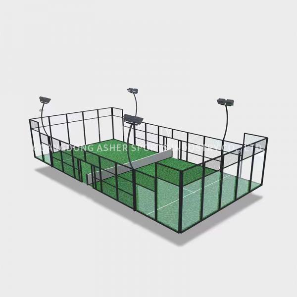 Quality PE Material Standard Padel Court Area , Padel Court Surface With fake Grass for sale