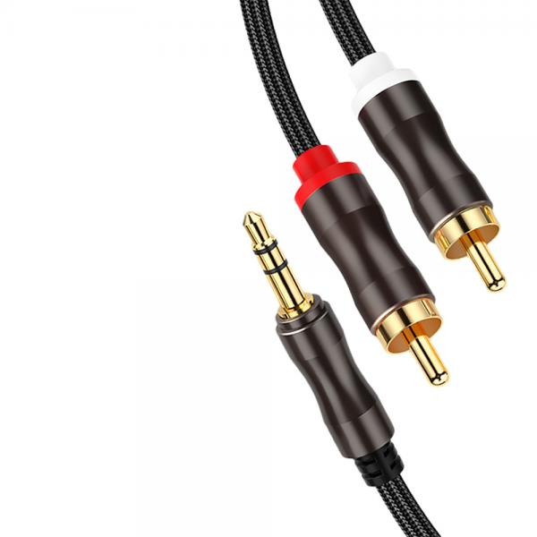 Quality Colorful Video Audio Cables , Stereo Jack Cables 2 Rca 3.5Mm Digital To Male For Car for sale