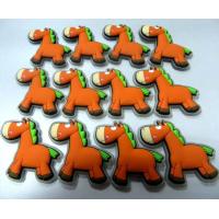 china Cartoon Orange Donkey 3d Soft PVC Patches / Labels For Children Clothes Accessories