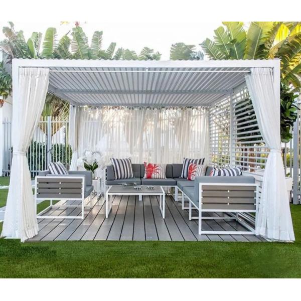 Quality Outdoor Aluminum Retractable Pergola Louvered Hardtop Pergola for sale