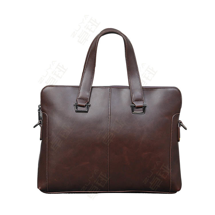 China Waterproof Business Laptop Bag Vintage Genuine leather Lawyer Briefcase For Men factory