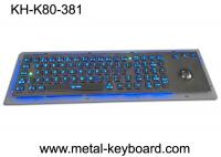 China Rugged Backlit Metal Keyboard with Ergonomics Design Trackbal , USB interface factory