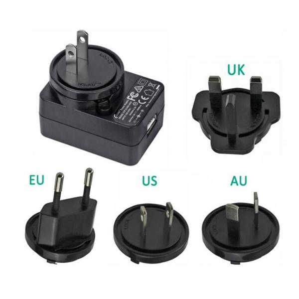 Quality US UK EU Multi Plug Charger Adapter Universal Plug In 12W 24V DC Power Supply for sale