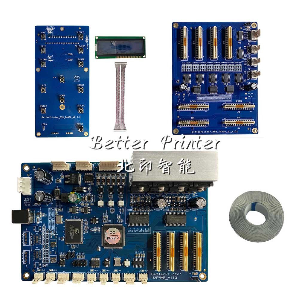 China Printing machinery parts 2 head better printer TX800 inkjet board kit for UV flatbed phone case T-shirt clothing print factory