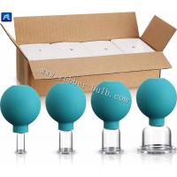 China Silicone Rubber Glass Massage Cupping Set For Stimulating Collagen factory