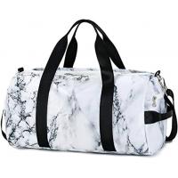 Quality Marble White Sports Duffle Bags For Men Women Casual 800g for sale