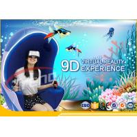 China Orange Luxury Seat Amusement Park 9D VR Simulator With 360 Degree Rotating Platform for sale
