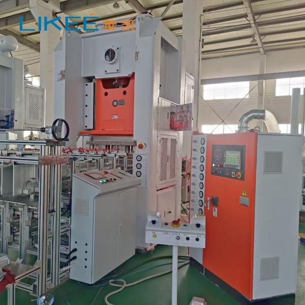 Quality 4 Cavities Automatic Aluminum Foil Container Making Machine 17.5KW 80Ton Press for sale