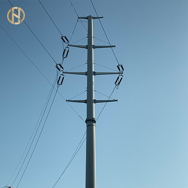 Quality 69kV Electric Utility Pole Suspension Post 60ft - 80ft For Philippines NGCP for sale