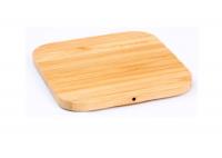 China Bamboo Wooden QI Wireless Charger Shape / Logo Customized For Smart Phone factory