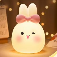 Quality Pat Star Projection Lamp Sugar Milk Rabbit Silicone Night Light Birthday Gift for sale