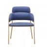 China Hot Selling Golden Armrest  Leisure Single Sofa Chair for Dining Room factory
