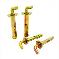 China Expansion Sleeve Anchor Half Threaded Open Shield Hooks For Water Heaters Yellow Zinc Color factory