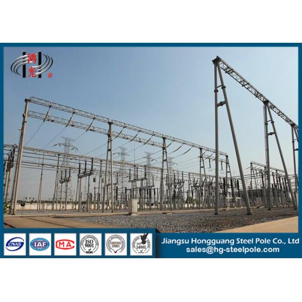 Quality Q235 Electrical Power electric transmission tower Substation Tubular Steel Structure for sale