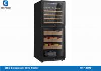 Buy cheap Wooden Cigar Cohiba Humidor Box Wine Cooler Fridge Dual Zone With Auto Closing from wholesalers