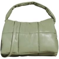 China Light Green Lightweight Ladies Handbags Down Pillow Shoulder Bag factory