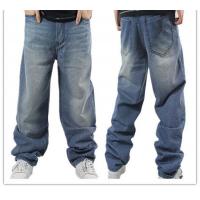 China Customizable Clothing Loose Plus Size Denim Jeans Pants for Men,Fat Man Denim Trousers for Men factory