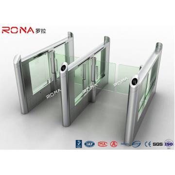 Quality Smart Electronic Flap Waist Height Turnstiles RFID Security Gate For Pedestrian for sale