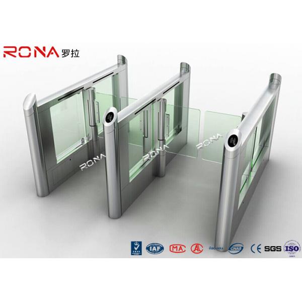 Quality Smart Electronic Flap Waist Height Turnstiles RFID Security Gate For Pedestrian Control for sale