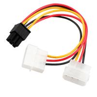 china ROHS Power Converter Adapter Cable 4 Pin Molex To 6 Pin PCI - Express PCIE Video Card 15cm