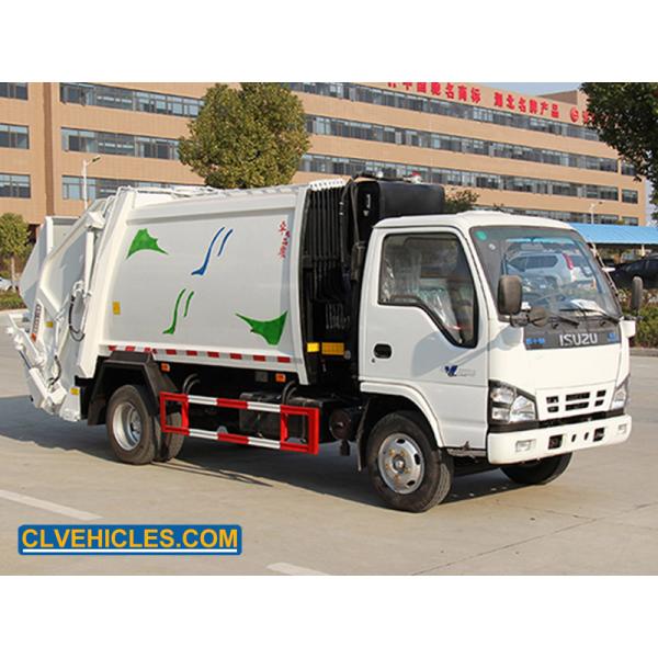 Quality ISUZU N Series Garbage Waste Collection Vehicle 130hp 7CBM Hydraulic Hoist for sale