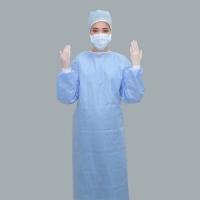 China EN13485 Disposable Surgical Gowns Anti - Fluid Nonwoven 4 Ties Single Use for sale