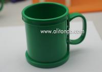 China Custom cheap and cute cartoon pvc silicone wrap plastic promotional mugs factory