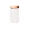 China Custom Sealable Glass Jars With Wood Lid 450ml 750ml 1550ml Food Container factory