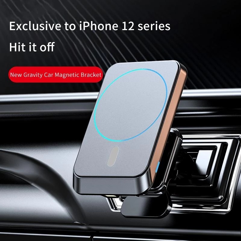 China Magsafe 10W Car Wireless Charger Magnet Phone Car Holder 9V 1.67A For IPhone 12 Pro Max factory