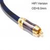 China 8.0mm Wire RCA HIFI Coaxial 75 Ohm OFC Subwoofer 3.5mm Audio Cable factory