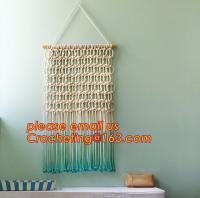China Macrame Wall Art Hanging, Tapestry Wedding Decoration, Bunting Banner knitted, crochet wedding bunting factory