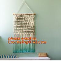 China Macrame Wall Art Hanging, Tapestry Wedding Decoration, Bunting Banner knitted, crochet wedding bunting factory