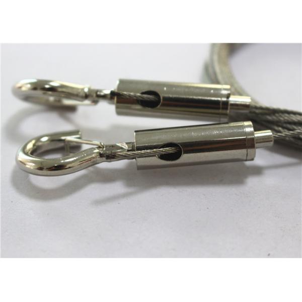 Quality Large Hook Aircraft Cable Suspension Systems / Brass Cable Gripper Nickel Color for sale