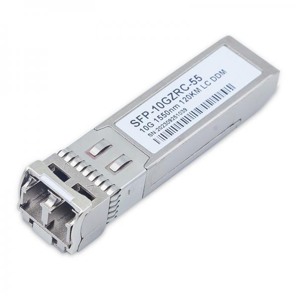 Quality 10GBASE SFP+ ZR 120km long distance 1550nm duplex LC over OS2 SMF Transmission Transceiver Module for sale